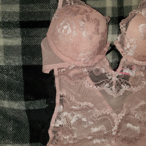 La Senza Pale Pink Lingerie Bodysuit - Picture 4 of 12